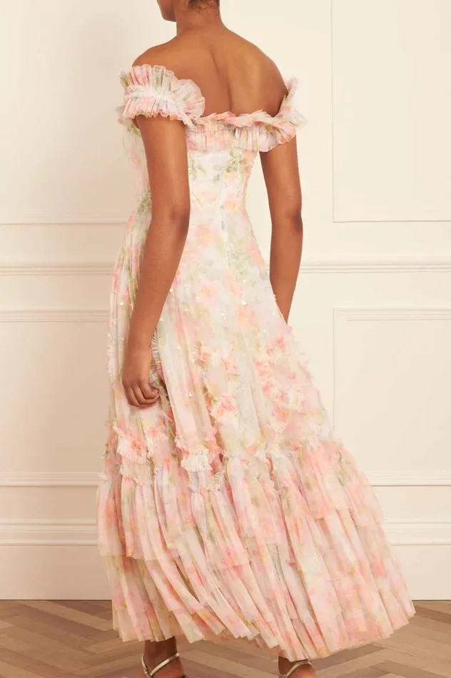 Needle and Thread Dresses Immortal Rose OffShoulder Ankle Gown Multi 8211 Women