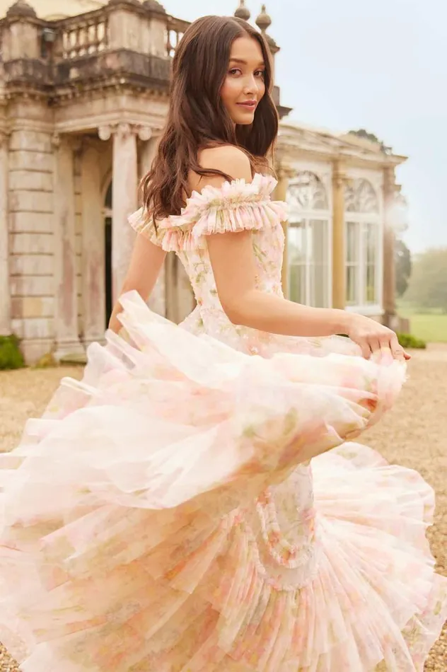 Needle and Thread Dresses Immortal Rose OffShoulder Ankle Gown Multi 8211 Women