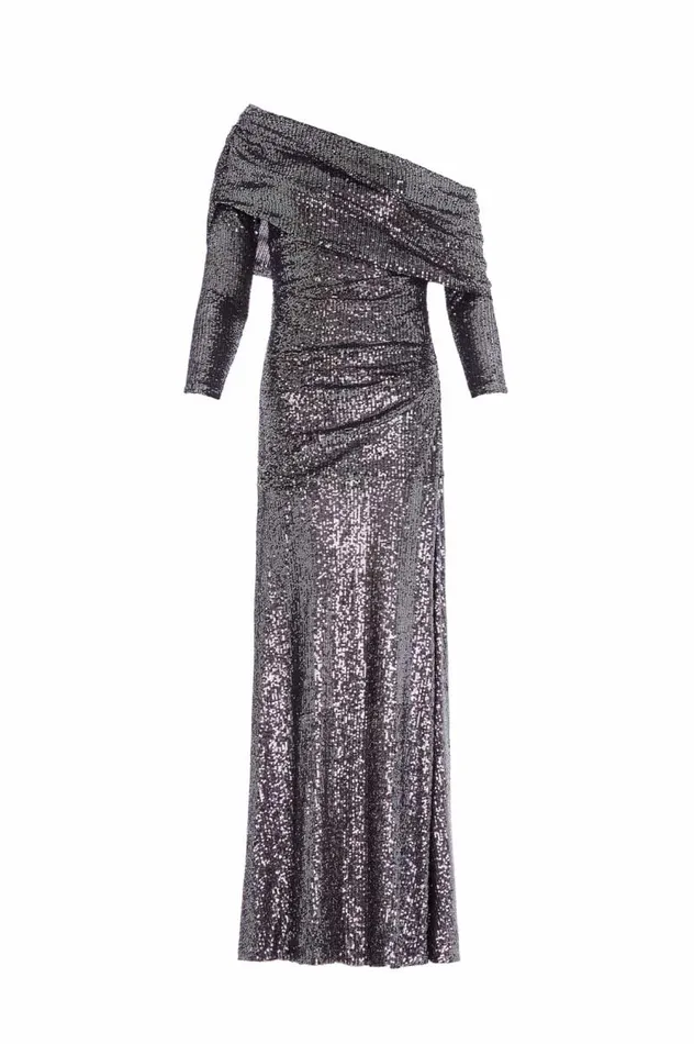Needle and Thread Dresses Nova OneShoulder Ankle Gown Grey 8211 Women