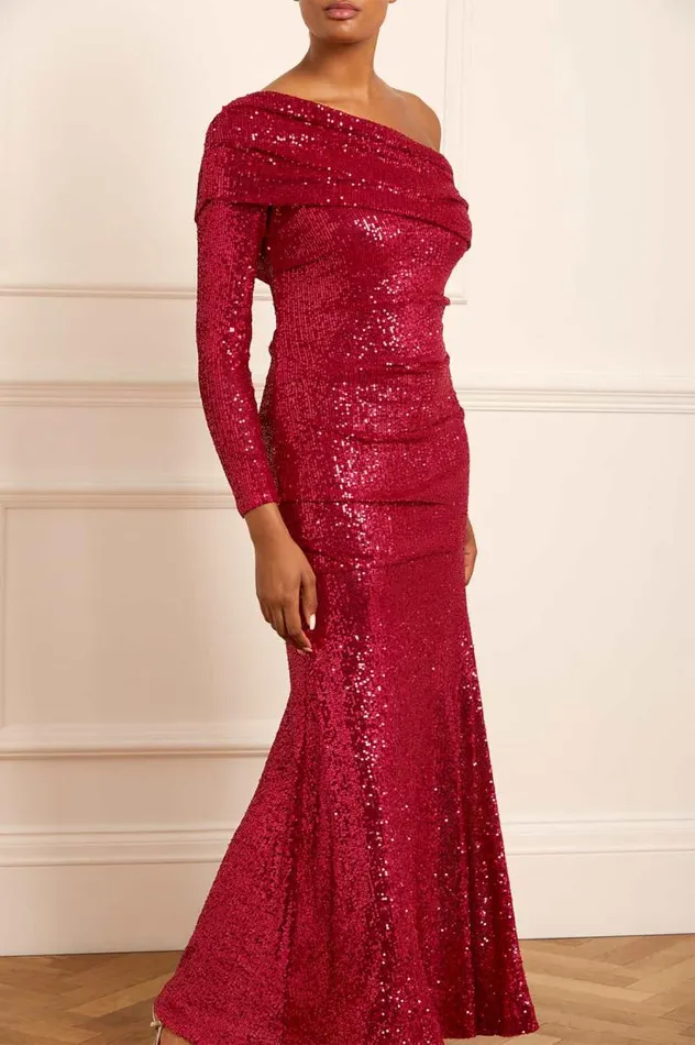 Needle and Thread Dresses Nova OneShoulder Ankle Gown Red 8211 Women