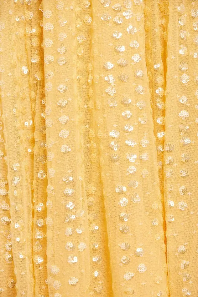 Needle and Thread Dresses Raindrop Short Sleeve Ankle Gown Yellow 8211 Women