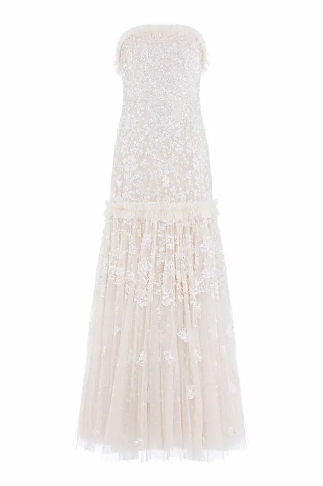 Needle and Thread Dresses Regal Rose Gloss Strapless Gown Champagne 8211 Women