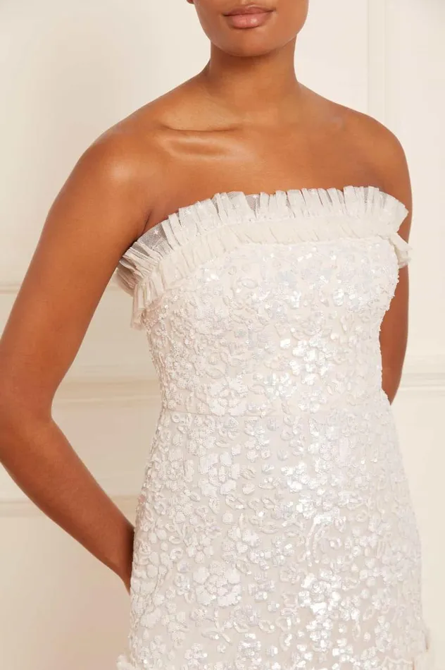 Needle and Thread Dresses Regal Rose Gloss Strapless Gown Champagne 8211 Women