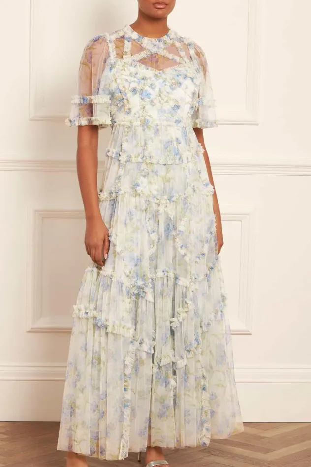 Needle and Thread Dresses Summer Posy Short Sleeve Gown Multi 8211 Women