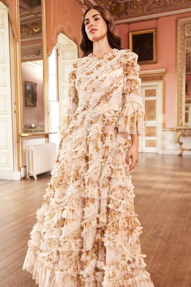 Needle and Thread Dresses Vintage Rose Aaliyah Long Sleeve Gown Multi 8211 Women