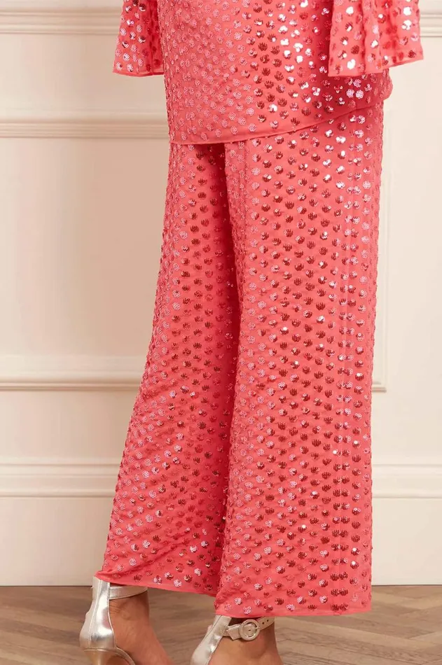 Needle and Thread Trousers Raindrop Gloss Trousers Pink 8211 Women