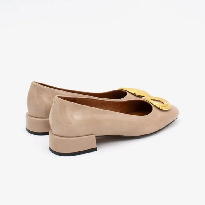 ngel Alarcn Ballerinas Woman YALO 8211 Patent Leather Ballerina With Round Toe And Metallic Trim