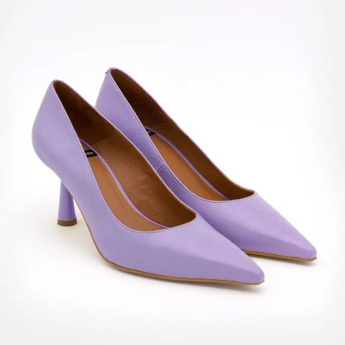 ngel Alarcn Heeled Shoes Woman VEGA 8211 Lether Stiletto With A Round Conical Heel Design