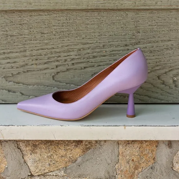 ngel Alarcn Heeled Shoes Woman VEGA 8211 Lether Stiletto With A Round Conical Heel Design