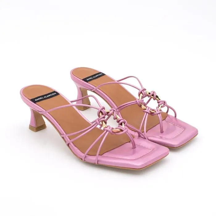 ngel Alarcn Metallized Shoes Woman ALEXIA 8211 Iridiscence Strappy Sandals With Padded Insole