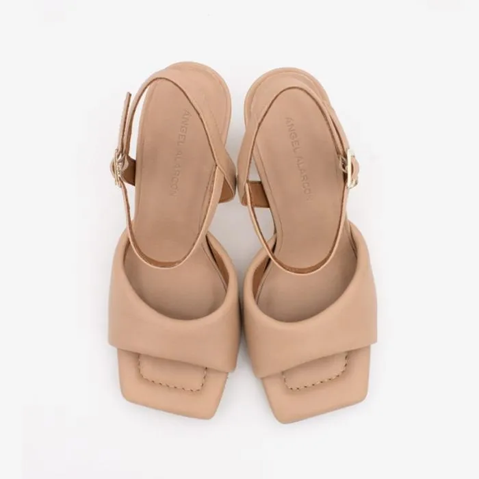 ngel Alarcn Sandals Woman MAEVA 8211 Leather Ankle Strap Foamed Sandals