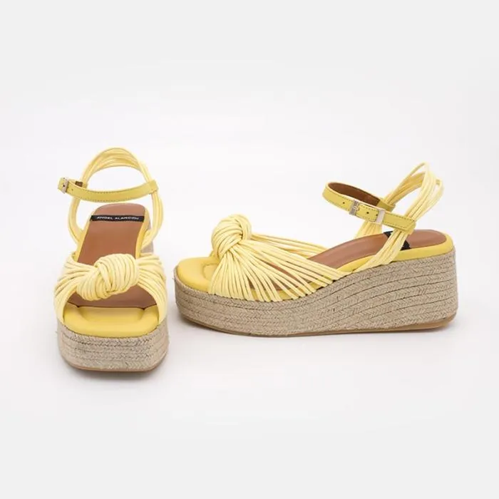 ngel Alarcn Sandals Woman MARTHA 8211 Foamed Wedge Leather Sandals