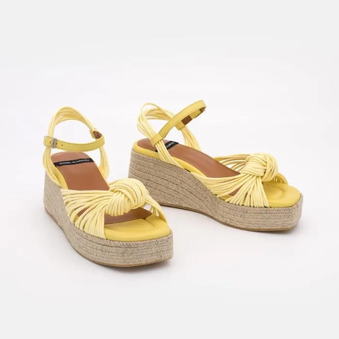 ngel Alarcn Sandals Woman MARTHA 8211 Foamed Wedge Leather Sandals