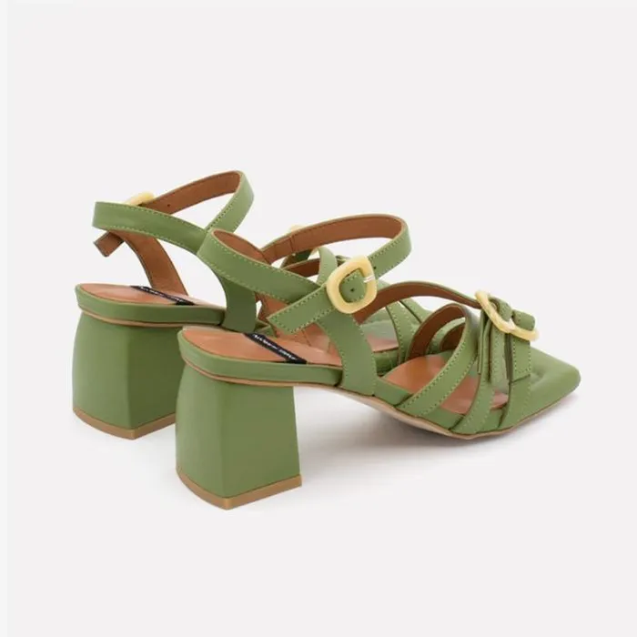 ngel Alarcn Sandals Woman RALIA 8211 Leather Slingback Sandals With Carey Trim