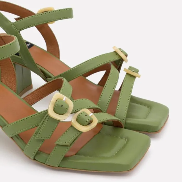 ngel Alarcn Sandals Woman RALIA 8211 Leather Slingback Sandals With Carey Trim