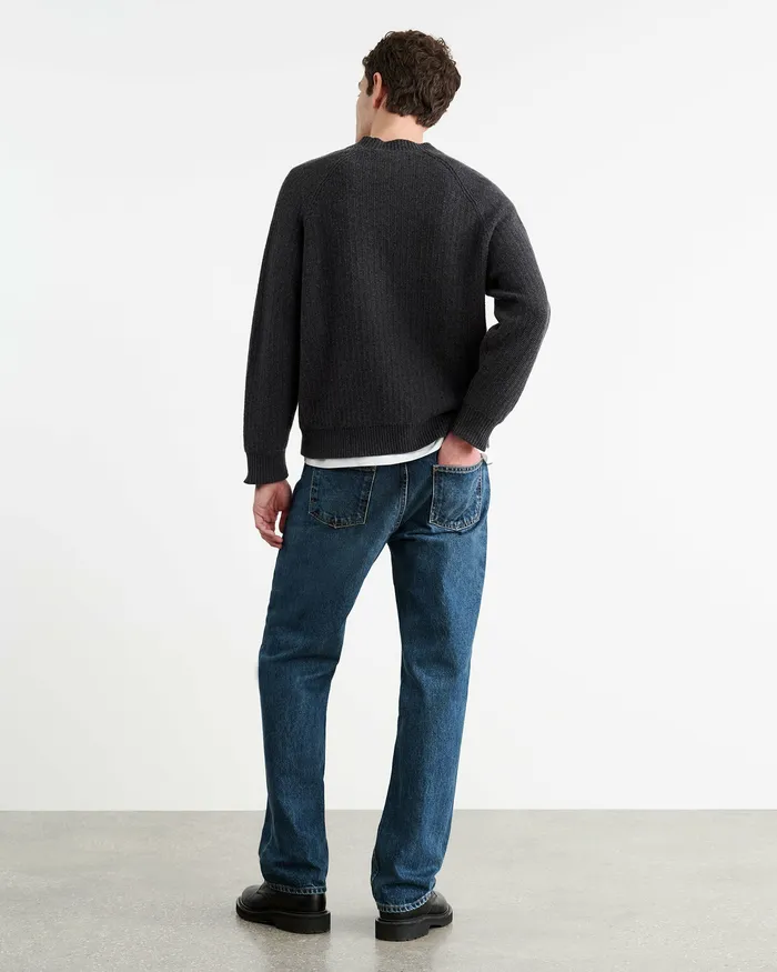 Nili Lotan Sweaters Men KADIR SWEATER Charcoal Melange