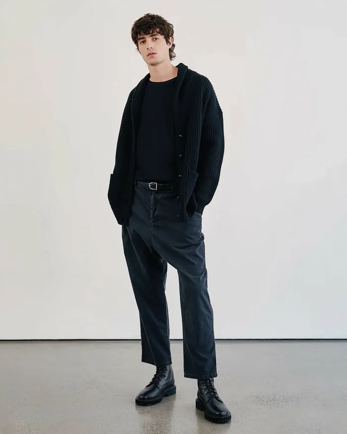 Nili Lotan Sweaters Men SOMAC CASHMERE CARDIGAN Black
