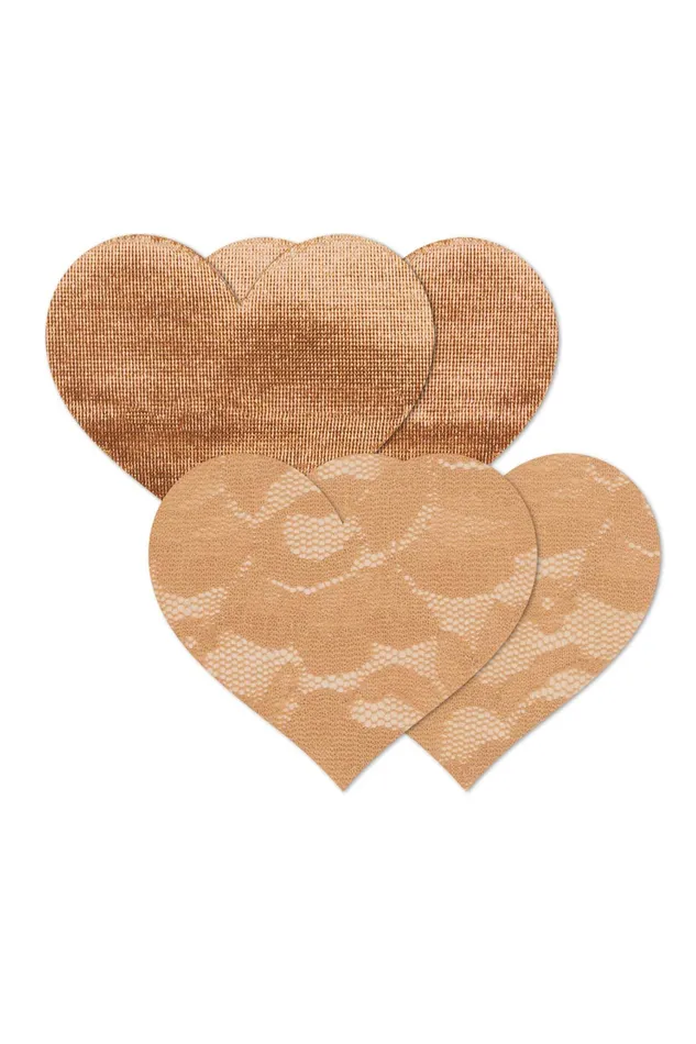 Nippies Basics Adhesive Nipple Covers Heart 8211 Caramel Caramel Sleepwear and Intimates petalandpup Women