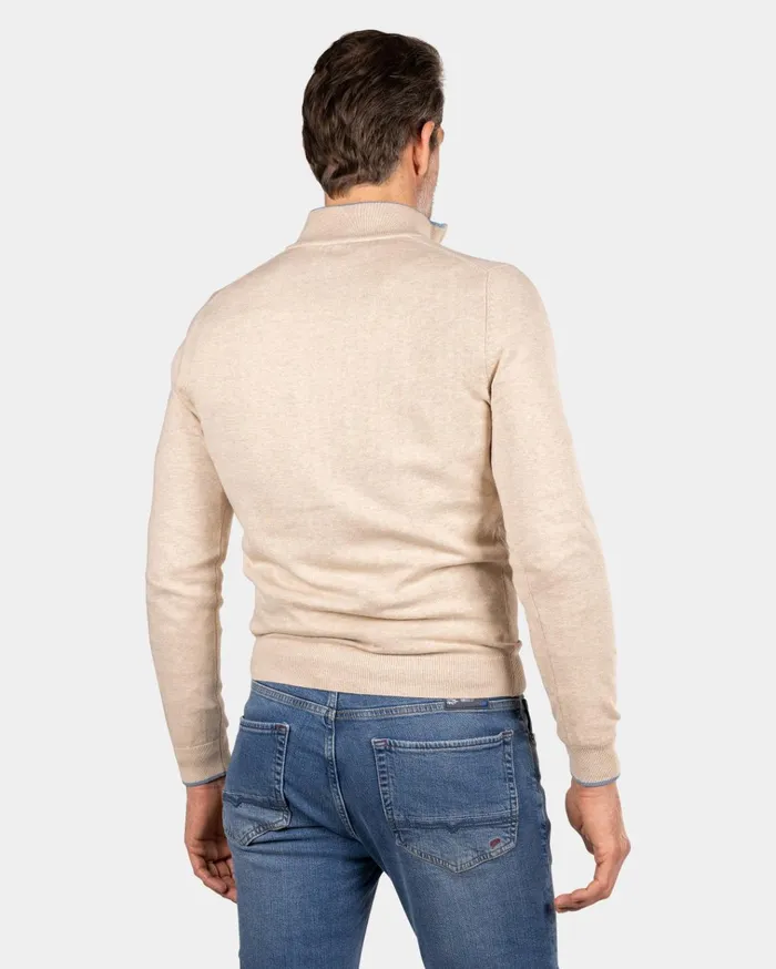 NZA New Zealand Auckland Knitwear Beige Half Zip Pullover 8211 Oat Sand 8211 Men NZA New Zealand Auckland Knitwear Beige Half Zip Pullover 8211 Oat Sand 8211 Men
