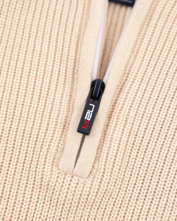 NZA New Zealand Auckland Knitwear Beige Knitted Half Zip Pullover 8211 Oat Sand 8211 Men NZA New Zealand Auckland Knitwear Beige Knitted Half Zip Pullover 8211 Oat Sand 8211 Men