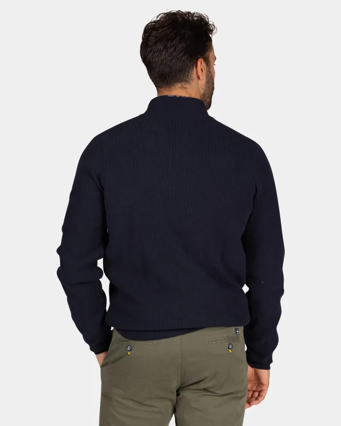 NZA New Zealand Auckland Knitwear Dark Blue Chenille HalfZip Sweater 8211 Winter Navy 8211 Men NZA New Zealand Auckland Knitwear Dark Blue Chenille HalfZip Sweater 8211 Winter Navy 8211 Men