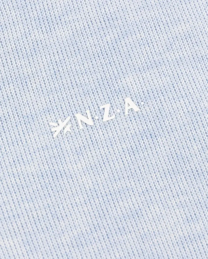 NZA New Zealand Auckland Knitwear Light Blue Half Zip Sweat 8211 Marble Blue 8211 Men