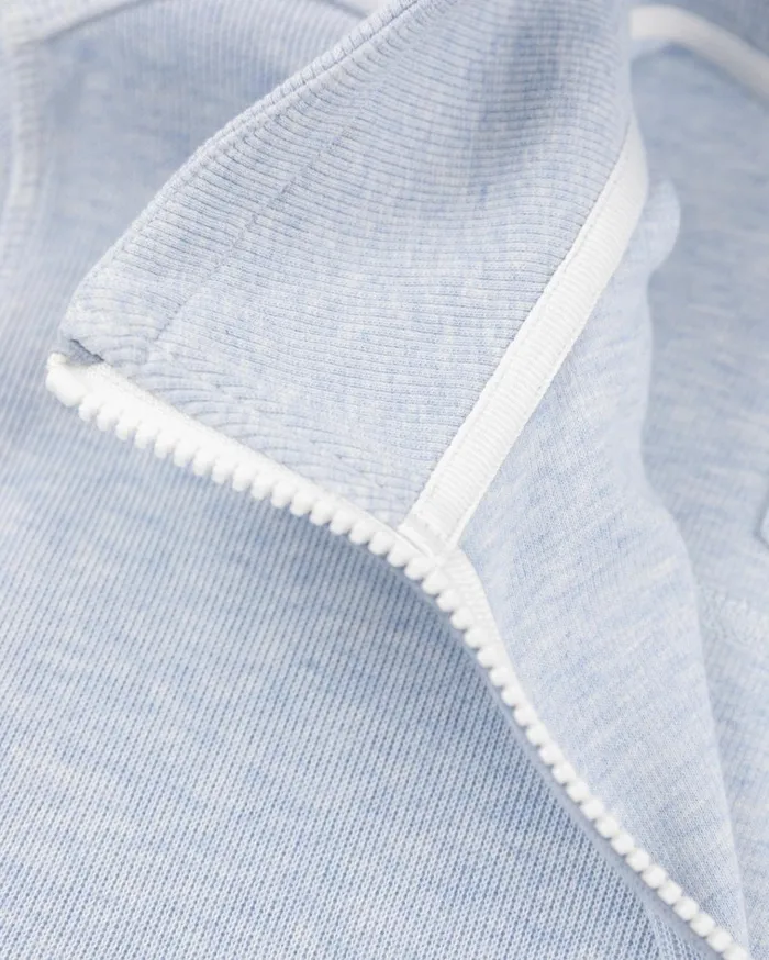 NZA New Zealand Auckland Knitwear Light Blue Half Zip Sweat 8211 Marble Blue 8211 Men