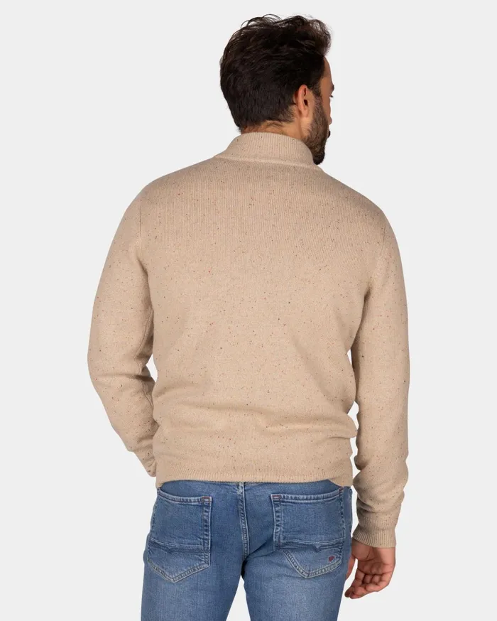 NZA New Zealand Auckland Knitwear SandColored Sweater With Buttons 8211 Shimmering Sand 8211 Men