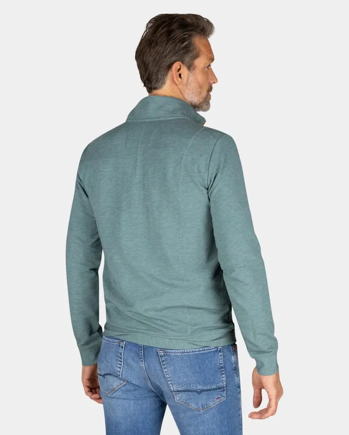 NZA New Zealand Auckland Sweatshirts Light Green HalfZip Sweater 8211 Pebble Green 8211 Men