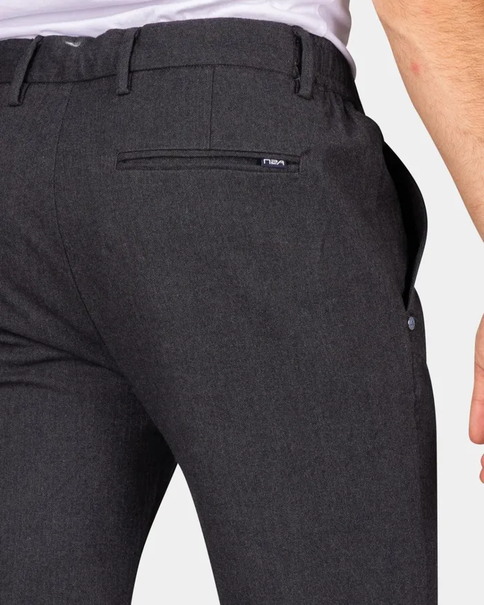 NZA New Zealand Auckland Trousers Dark Grey Wool Look Pants 8211 Antra 8211 Men