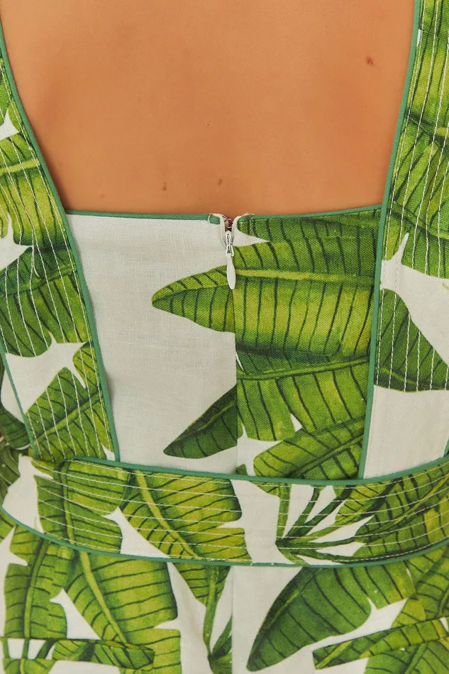 OffWhite Palm Fan Jumpsuit Women Farm Rio Jumpsuits