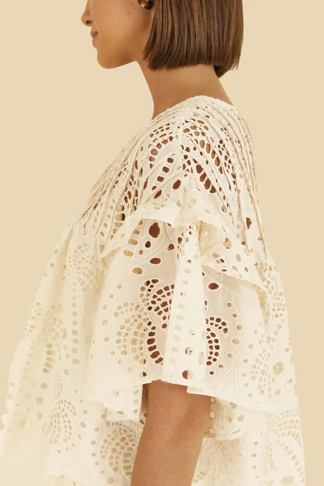 OffWhite Palm Tree Richilier Blouse Women Farm Rio Blouses