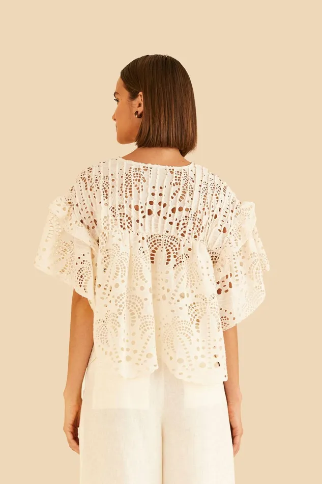 OffWhite Palm Tree Richilier Blouse Women Farm Rio Blouses