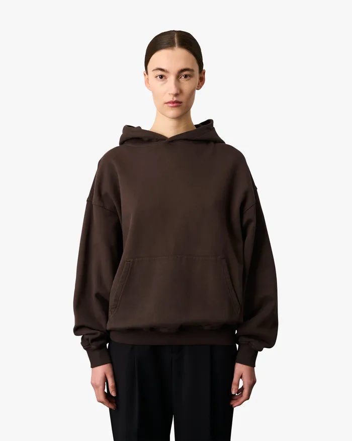 Organic Oversized Hood 8211 Bright Coral Hoodies Colorfulstandard Women