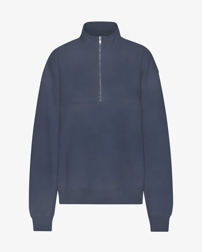 Organic Quarter Zip 8211 Neptune Blue Quarter Zips Colorfulstandard Women