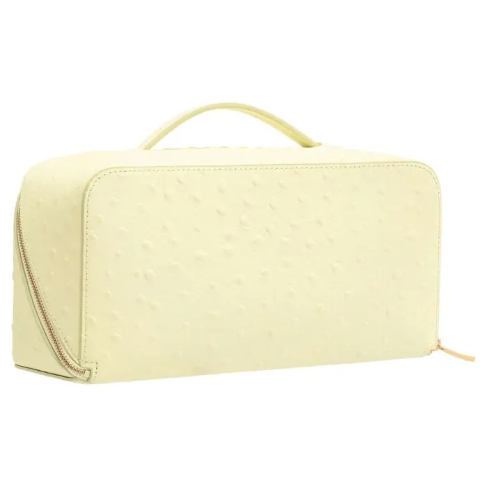 Oroton Beauty Cases Fife Texture Large Beauty Case Lemon Butter 8211 Accessories