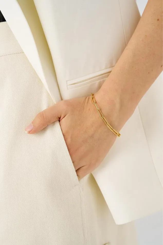 Oroton Bracelets Gianna Paper Link Chain Bracelet 18k Gold 8211 Jewellery