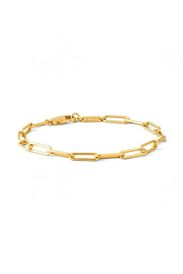 Oroton Bracelets Gianna Paper Link Chain Bracelet 18k Gold 8211 Jewellery