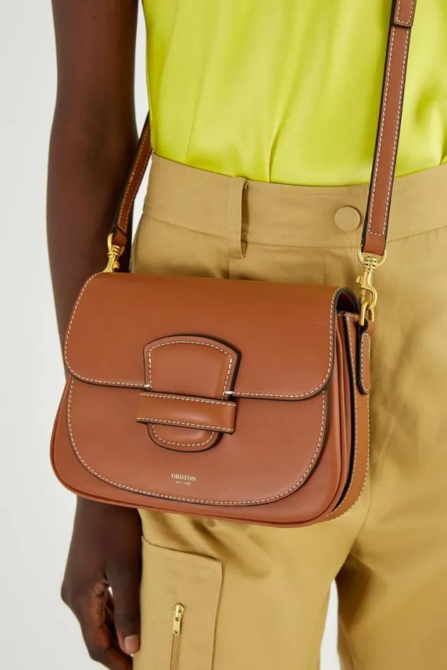 Oroton Crossbody Carter Small Day Bag Brandy 8211 Women