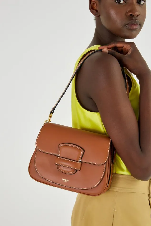 Oroton Crossbody Carter Small Day Bag Brandy 8211 Women