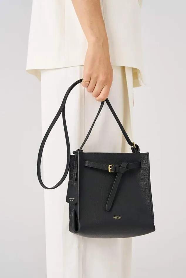 Oroton Crossbody Margot Mini Bucket Bag Black 8211 Women