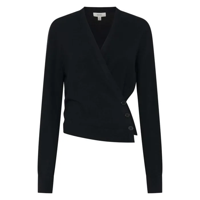 Oroton Knitwear Wrap Cardigan Black 8211 Women