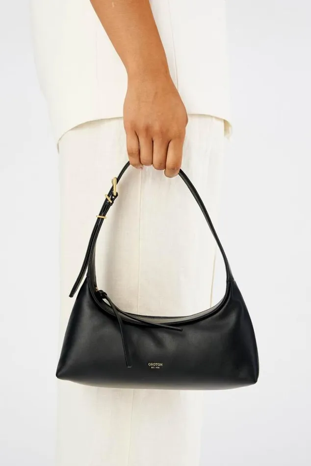 Oroton Mini Bags Cinder Mini Baguette Black 8211 Women