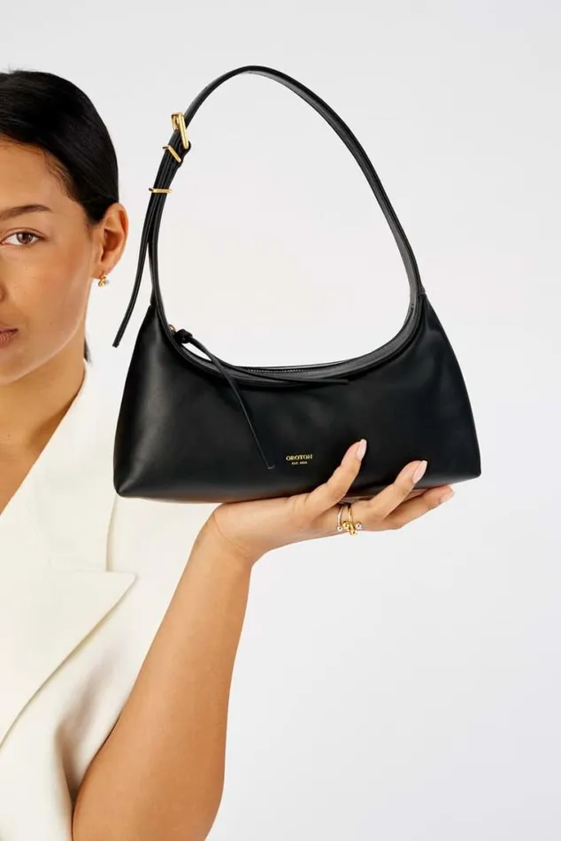 Oroton Mini Bags Cinder Mini Baguette Black 8211 Women