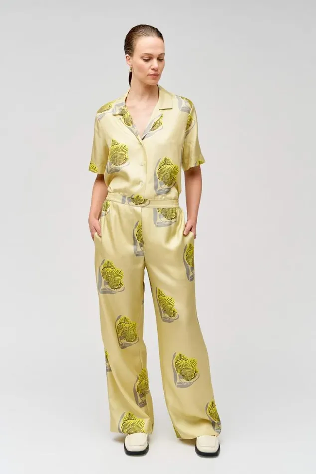 Oroton Pants Linear Tulip Pj Pant Fennel 8211 Women