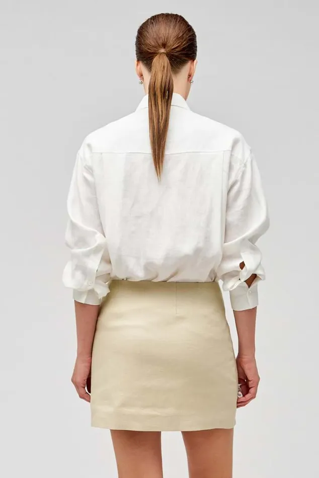 Oroton Sets Flower Sequin Overshirt Antique White 8211 Women
