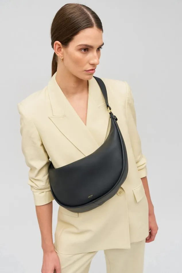 Oroton Shoulder Penny Hobo Black 8211 Women