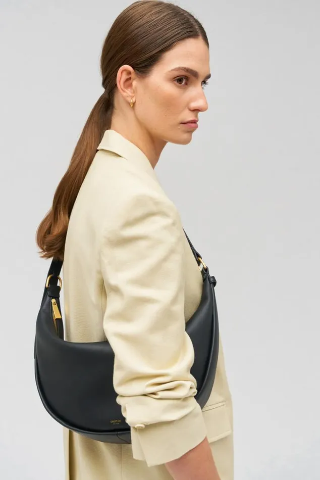 Oroton Shoulder Penny Hobo Black 8211 Women