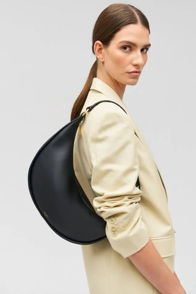 Oroton Shoulder Penny Hobo Black 8211 Women