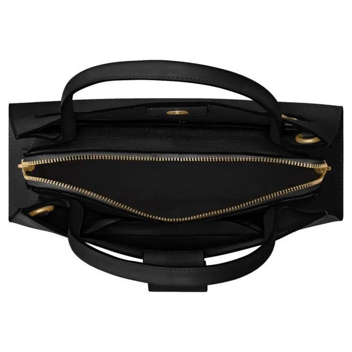 Oroton Work Audrey Small Three Pocket Day Bag Black 8211 Women
